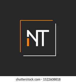 N T letters  joint logo design vector