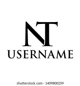 N T logo concept black and white