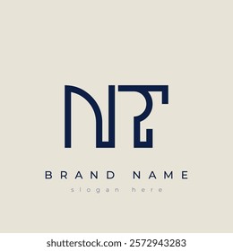 N and T logo design. NT abstract Letters Logo Monogram. This logo design is the process of creating a visual symbol that represents a brand, company, or individual.