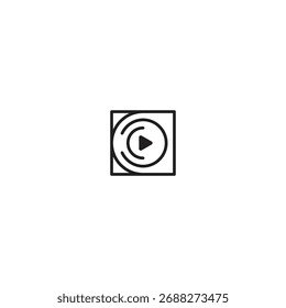 Logotipo do ícone quadrado da ilusão de tecnologia N