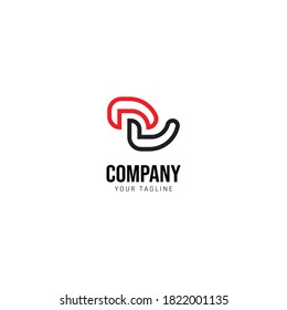 N U logotipo inicial para su marca