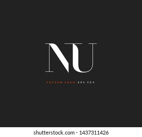 N & U letters Joint logo icon vector for business card and corporate identity.