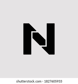N UNIQUE LETTER VECTOR LOGO. MODERN DESIGN. VECTOR ILLUSTRATION