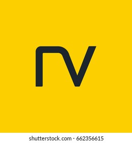 N V joint logo letter design template