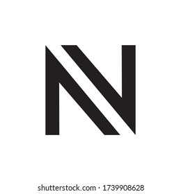 N / A V letter logo design vector