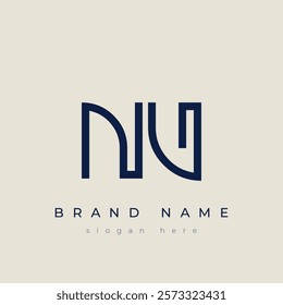 N and V logo design. NV abstract Letters Logo Monogram. This logo design is the process of creating a visual symbol that represents a brand, company, or individual.