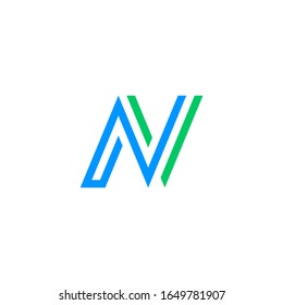 N & V monogram linear logo