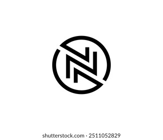  N vector icon silhouette logo template