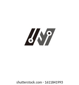 "N" vector logo for brands and company names