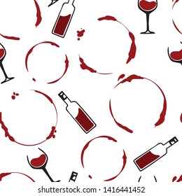 n vino vector seamless pattern. Concept for print, textile, menu, web design , invitation, cars