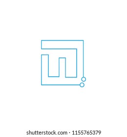n w letter logo