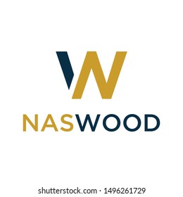 N and W logo concept smart iconic and strong