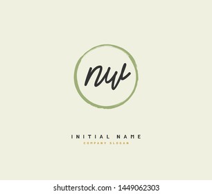 N W NW Beauty vector initial logo, handwriting logo of initial signature, wedding, fashion, jewerly, boutique, floral and botanical with creative template for any company or business.