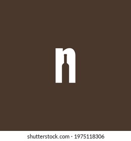 N for Wine Logo Design Concept