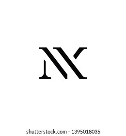 N X Letter Logo. Minimalistic logo design. Creative logo. 