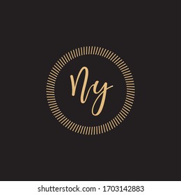 N Y letter logo abstract design
