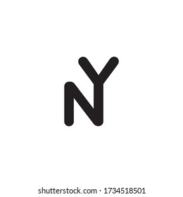 N Y letter logo design vector