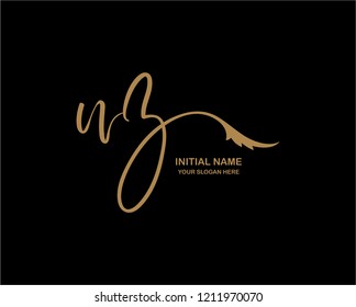 N Z Initial Handwriting Logo Template