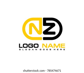 N Z initial logo template vexctor