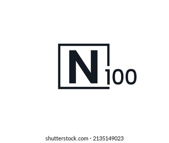 N100, 100N Initial letter logo
