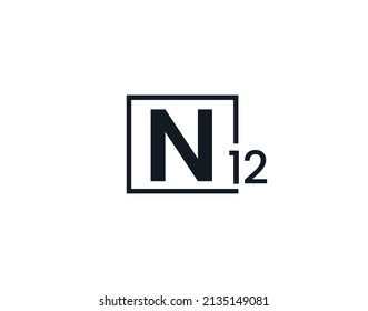 N12, 12N Initial letter logo