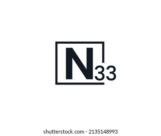 N33, 33N Initial letter logo