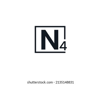 N4, 4N Initial letter logo