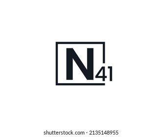 N41, 41N Initial letter logo