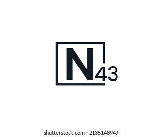 N43, 43N Initial letter logo