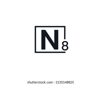 N8, 8N Initial letter logo