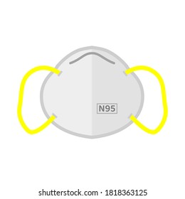 Vector de máscara N95 para proteger al personal médico