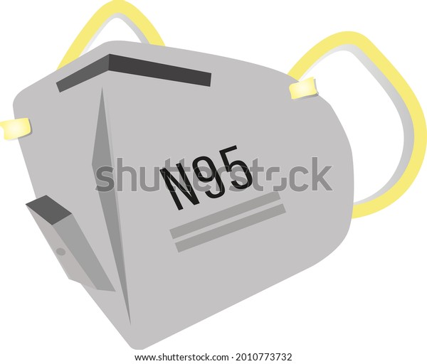 N95 Mask Vector Simle Clip Art Stock Vector (Royalty Free) 2010773732 ...