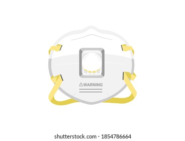 N95 particulate respirator mask vectors for filter dust and antivirus isolated on white background ep05