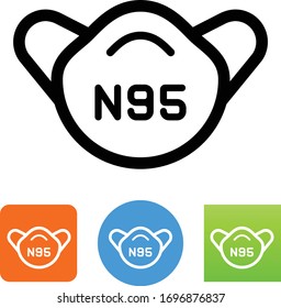 N95 Respirator Airborne Mask Icon