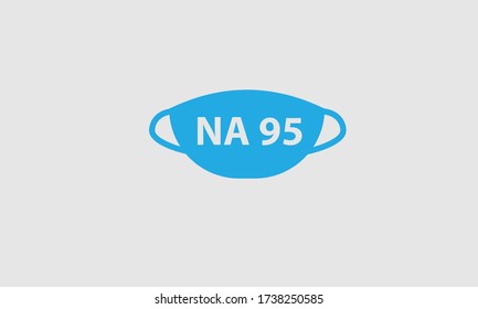NA 19 face mask abstract vector monogram template