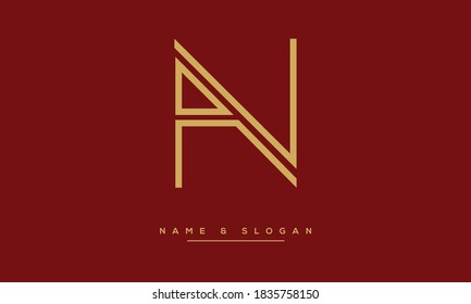 AN ,NA ,A ,N  Abstract Letters Logo Monogram