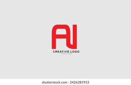 AN NA Abstract initial monogram letter alphabet logo design