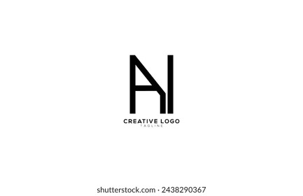 AN NA Abstract initial monogram letter alphabet logo design