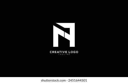 NA AN Abstract initial monogram letter alphabet logo design