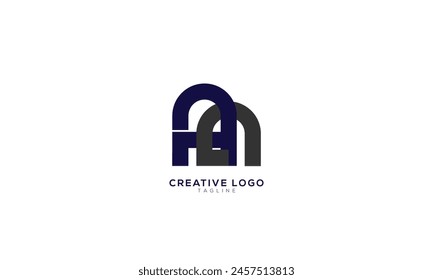 AN NA Abstract initial monogram letter alphabet logo design