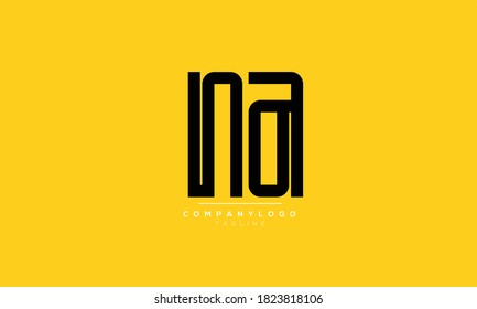 NA abstract initials monogram letter text alphabet logo design