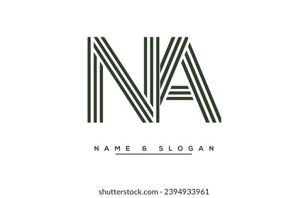 NA,  AN  Abstract Letters  Logo  Monogram