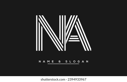 NA,  AN  Abstract Letters  Logo  Monogram