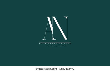 AN NA abstract vector logo monogram template