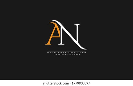 AN NA abstract vector logo monogram template