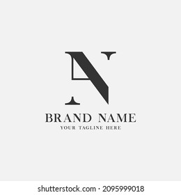 AN NA abstract vector logo monogram template