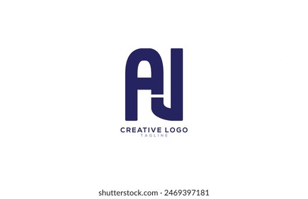 AN NA AJ Abstract initial monogram letter alphabet logo design