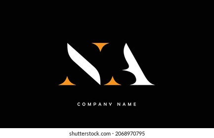 NA, AN Alphabets Letters Logo Monogram