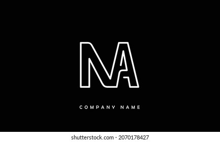 NA, AN Alphabets Letters Logo Monogram