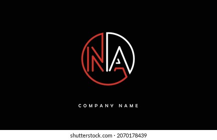 NA, AN Alphabets Letters Logo Monogram